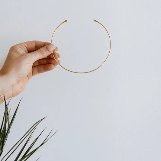 Hammered Brass Necklace Cuff