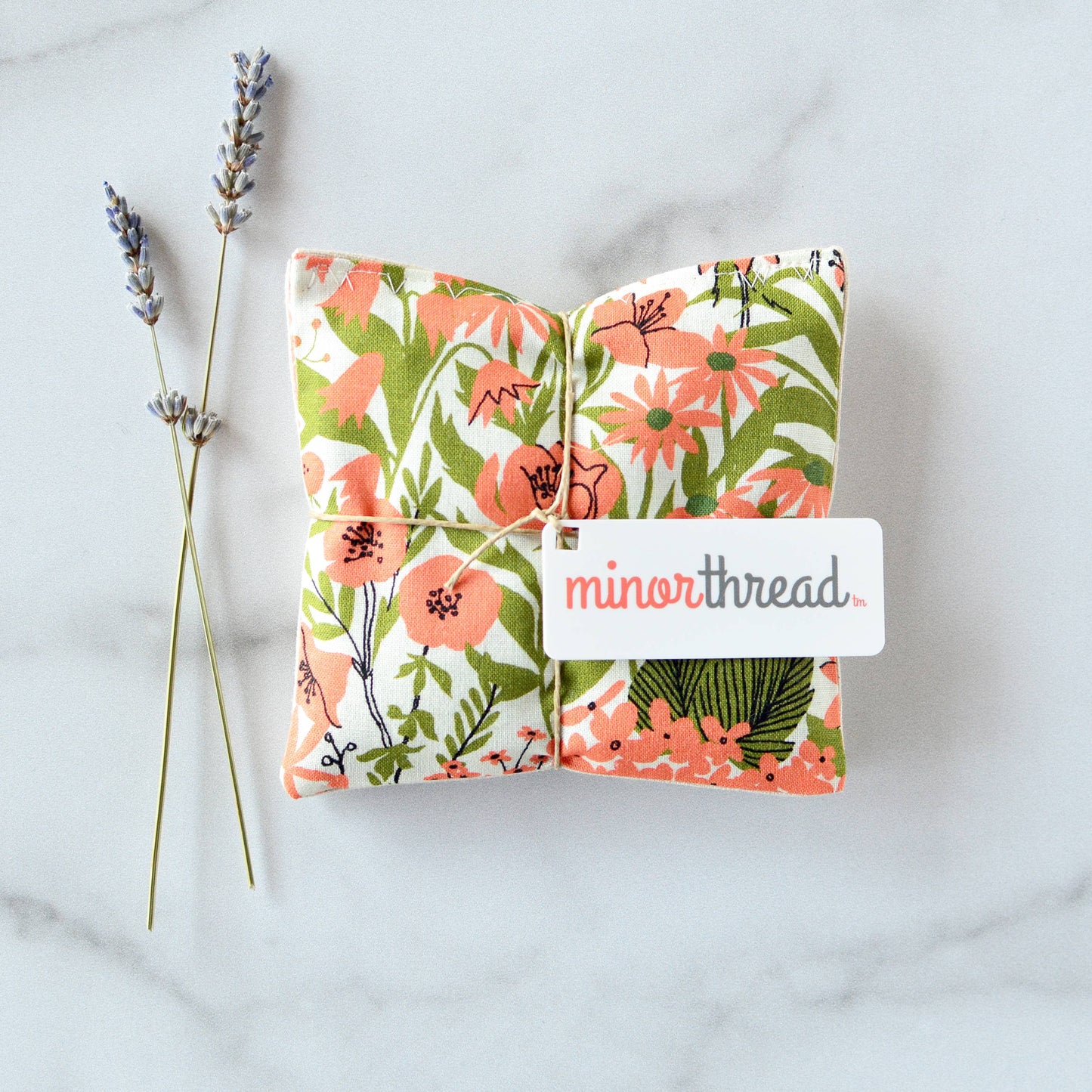 Lavender Sachet Bundle in Mazy's Peach Floral Cotton