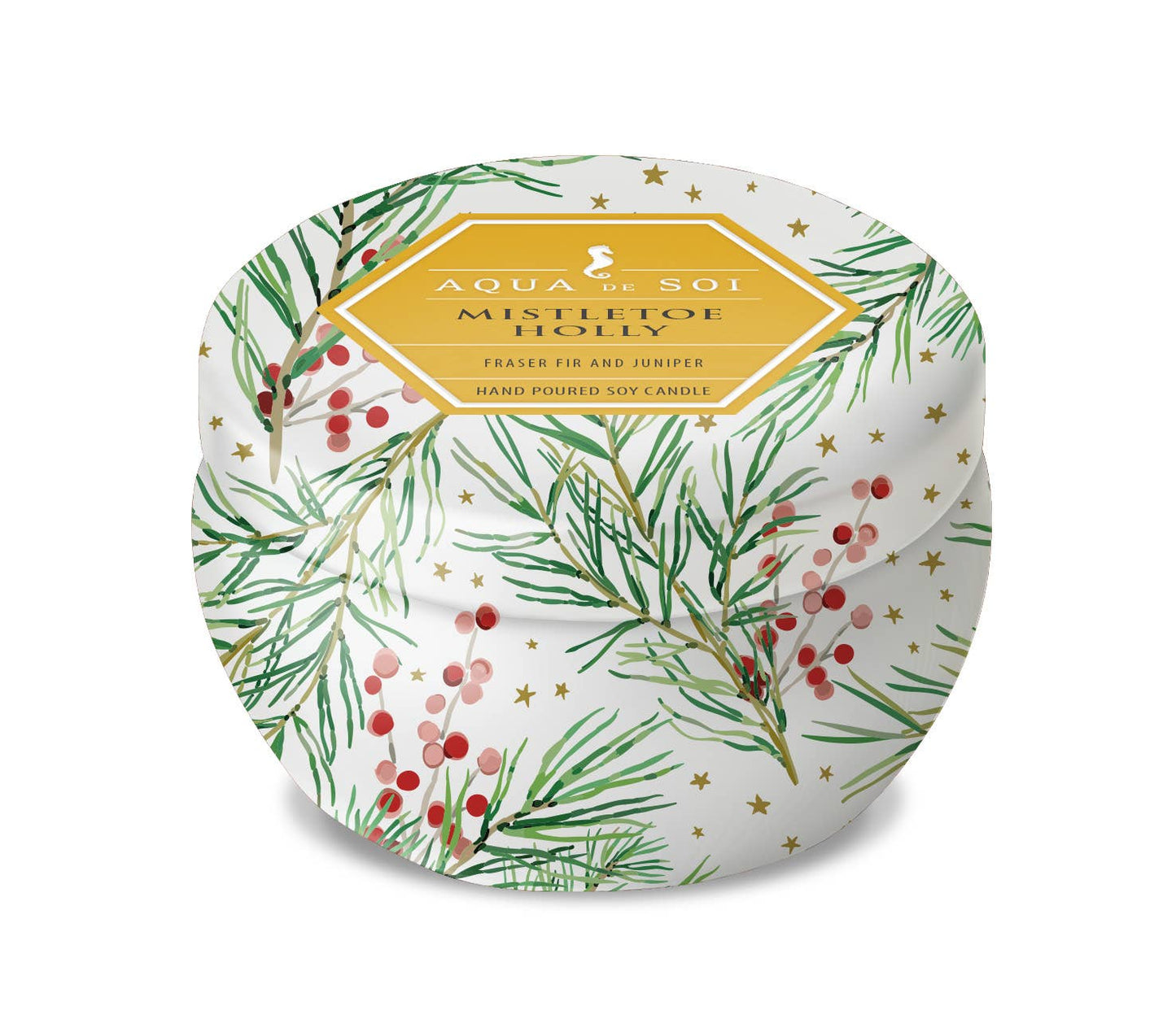Mistletoe & Holly 9oz Aqua De SOi Tin Candle