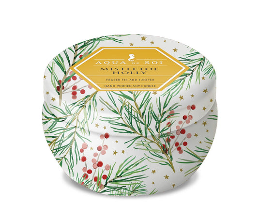 Mistletoe & Holly  9oz Aqua De SOi Tin Candle