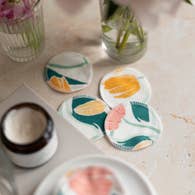 Organic Cotton Rounds- Twisted Tulips