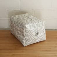 Makeup Bag- Gray Chevron
