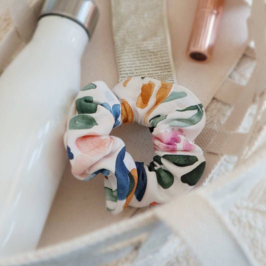 Organic Cotton Hair Scrunchie-  Sierra Florals