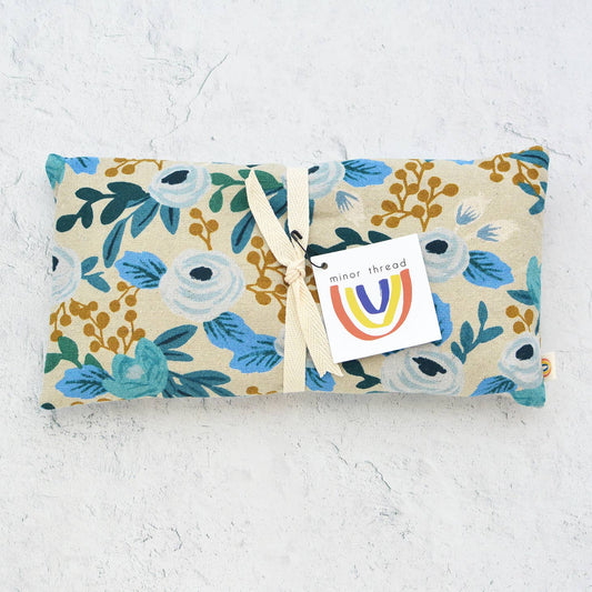 Oversized Eye Pillow-Rosa Blue Floral Canvas