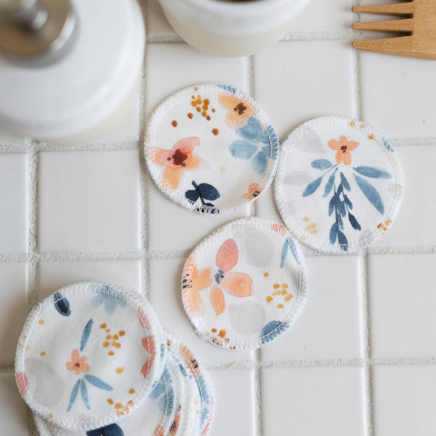 Organic Cotton Round- Fawn Florals