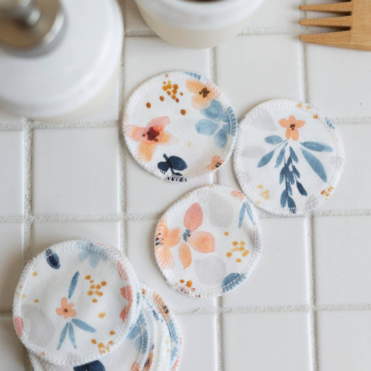 Organic Cotton Round- Fawn Florals