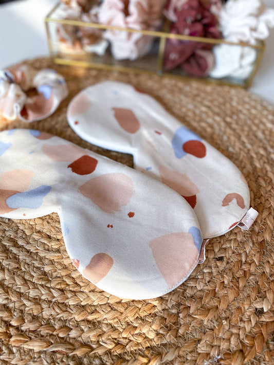 Watercolor Sleep Mask- Off white