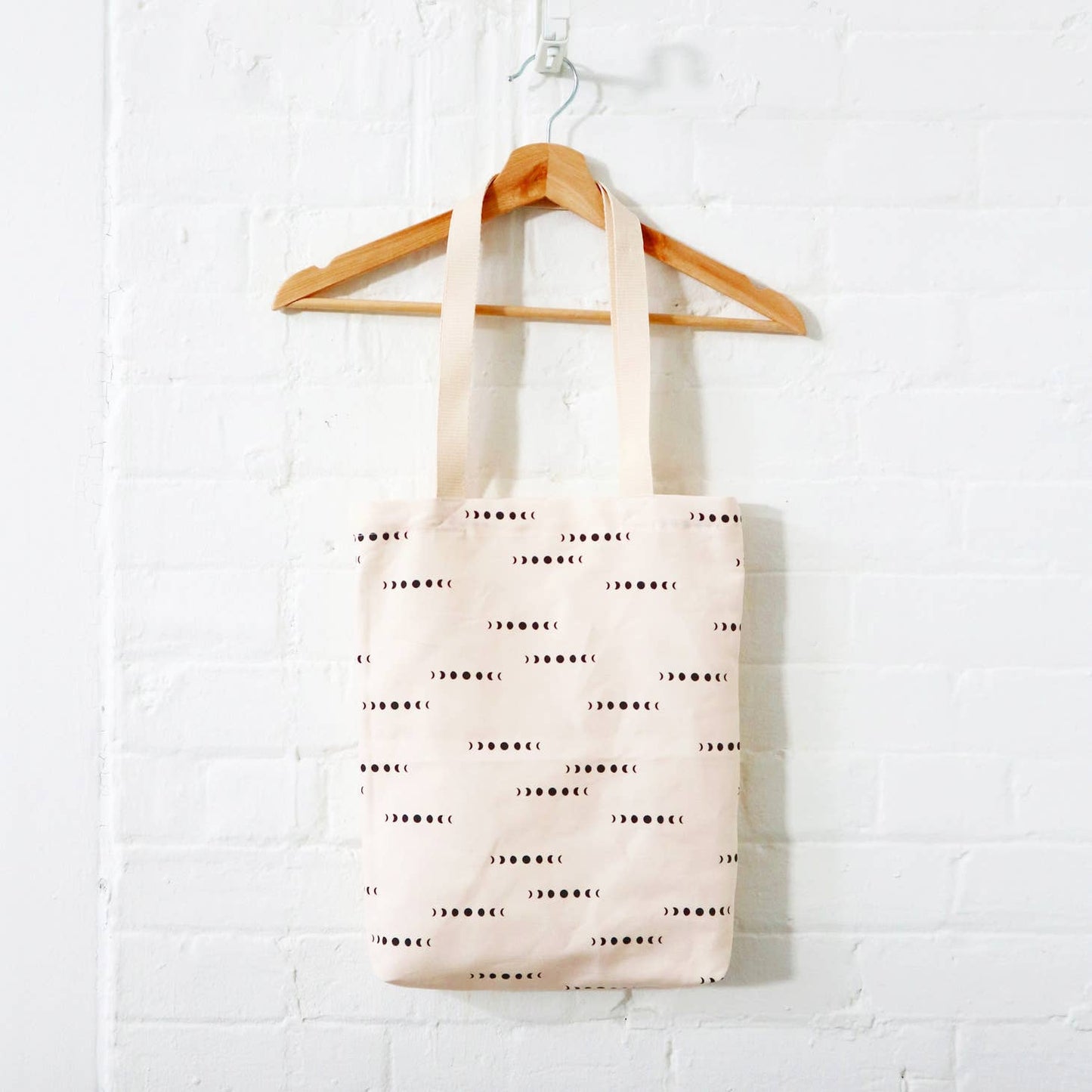 Canvas Tote Bag- Moon & Beige