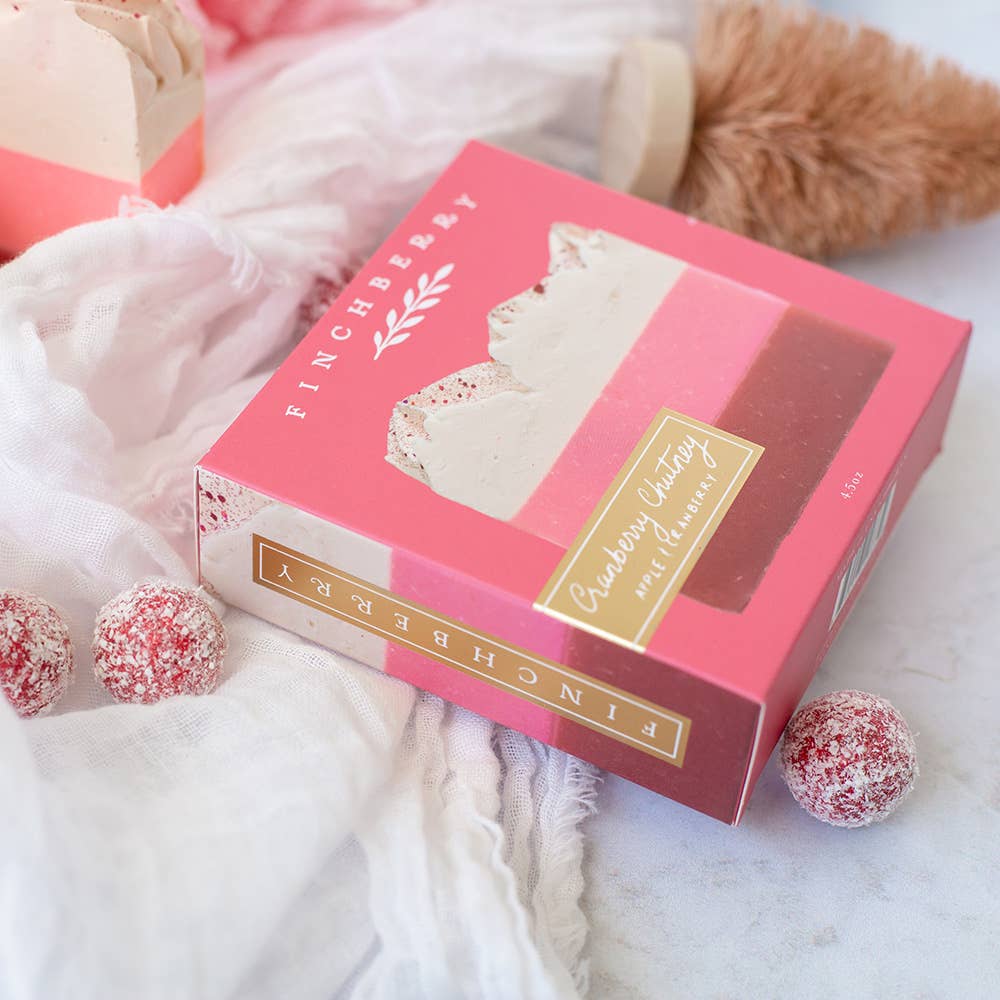 Holiday Cranberry Chutney Stocking Stuffer Vegan Boxed Soap