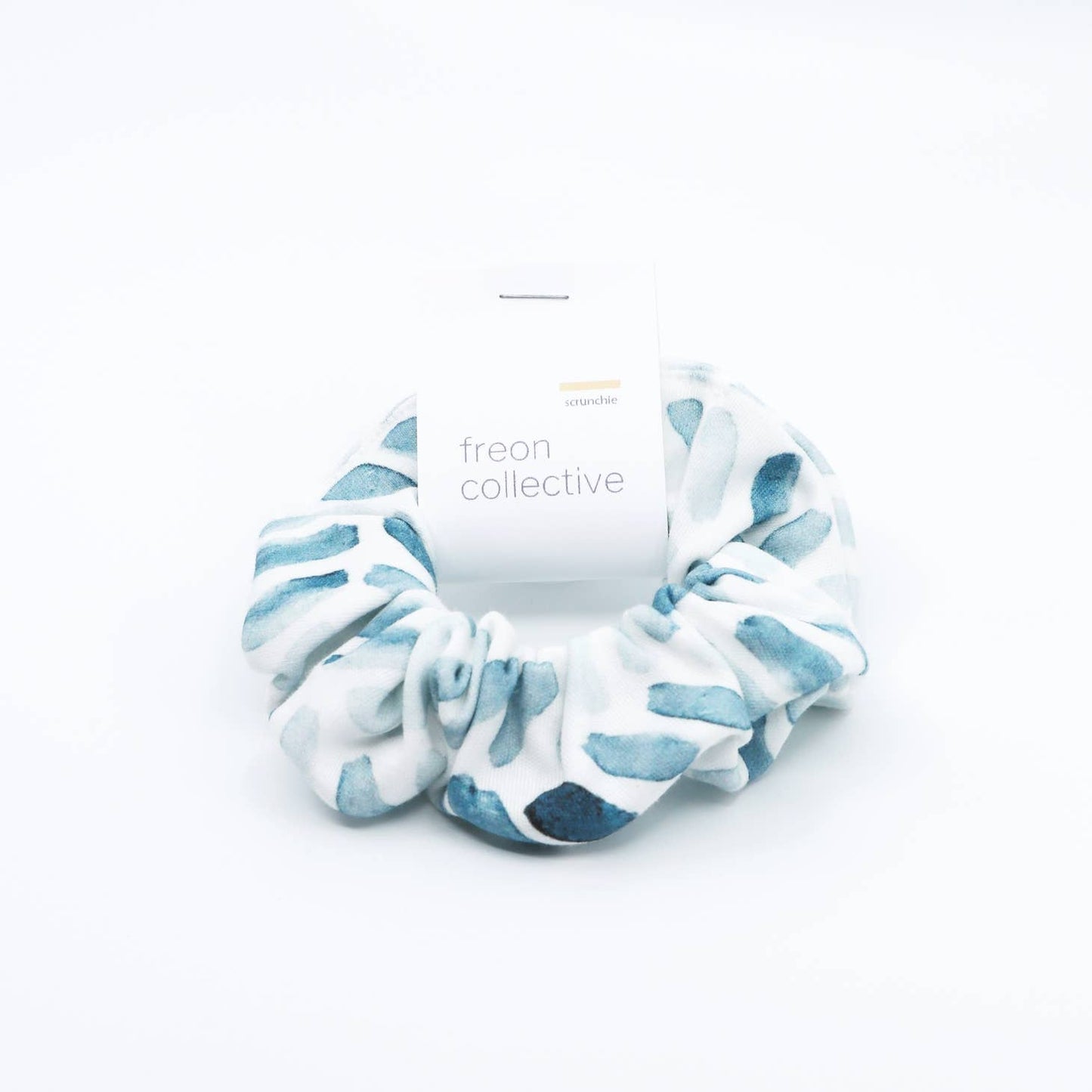 Organic Cotton Hair Scrunchie- Watercolor Chevron